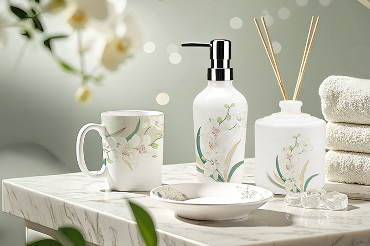 Opal Glass Bathroom Accesories