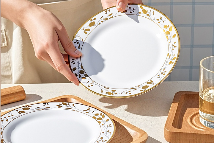 Gold Opal Glass Decor