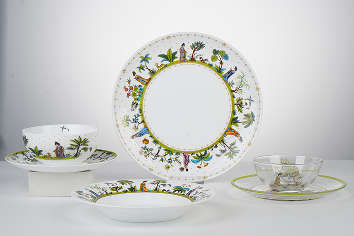 Opal glass dinnerware