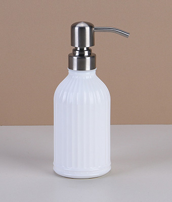 opal glass soap dispenser