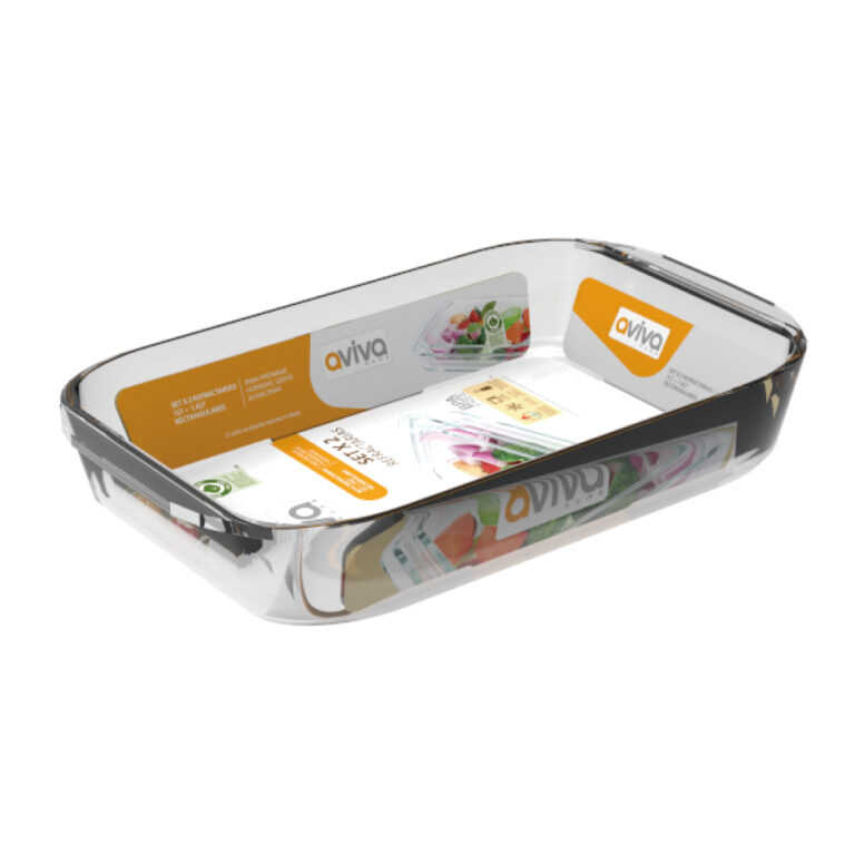 Color Insert Glass Oven Dish