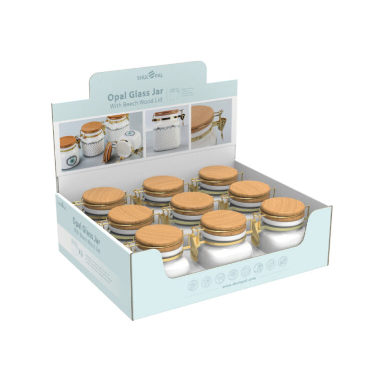Displaty Box Opal Glass Jarr