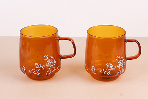 disney solid color glass cup