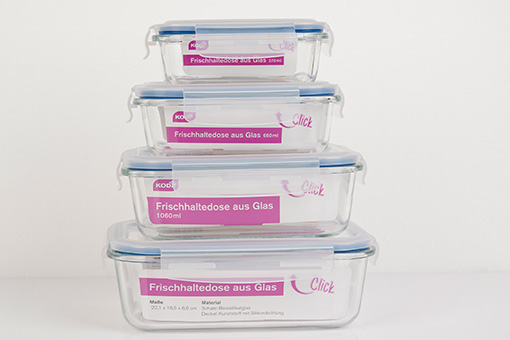 KODI glass food containers