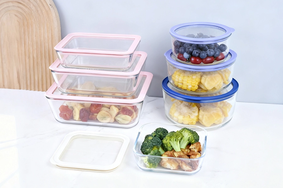 Glass Food Container with Glass Lid - Easy Storage