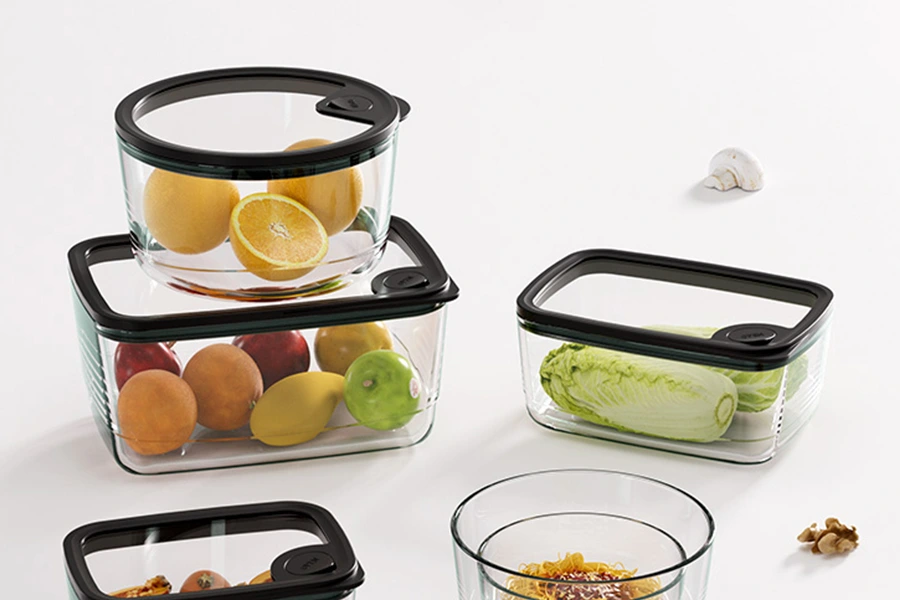 Silicone-framed Glass Lid For Food Containers