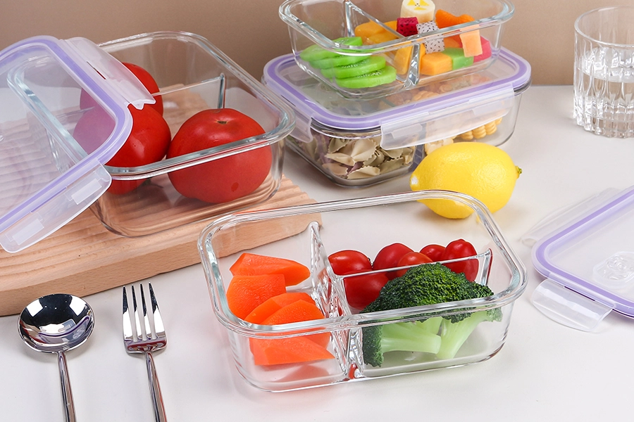 Divided Glass Food Container