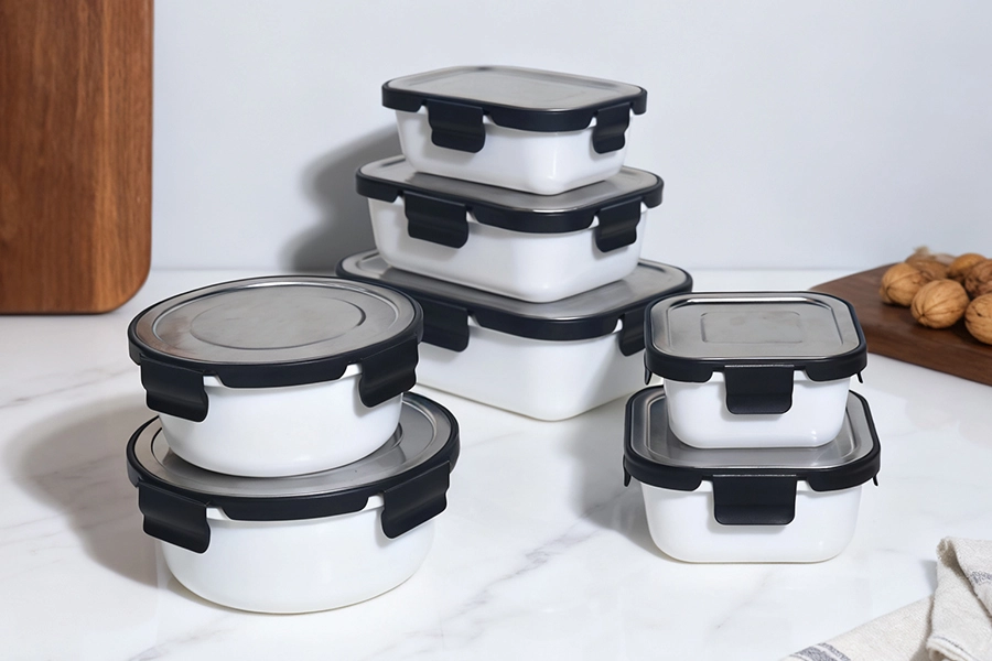 Stainless Steel Lid Opal Container