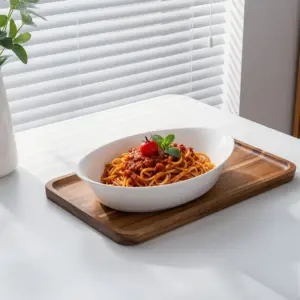 Opal Glass Oven Dish 30x18cm Smart Handle Oval Shape NOSYP115-1