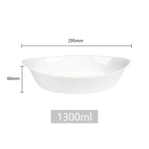 Opal Glass Oven Dish 30x18cm Smart Handle Oval Shape NOSYP115