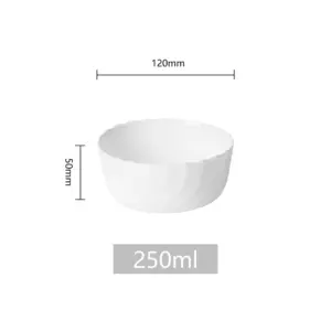 SHULOPAL Opal Glass Oven Dish 12x12cm Round Wavy Shape-NXKW50