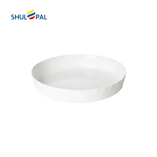 SHULOPAL Opal Glass Oven Dish 20x20cm Round Wavy Shape-NXKP80
