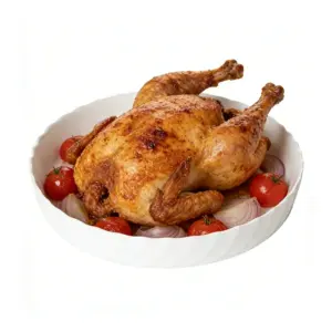 SHULOPAL Opal Glass Oven Dish 26x26cm Round Wavy Shape-NXKP105