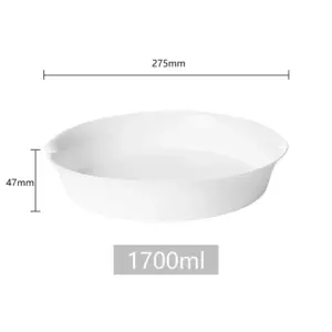 SHULOPAL Opal Glass Oven Dish 28x26cm Smart Handle Round Shape-NCKPR108
