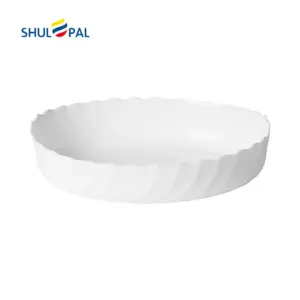 SHULOPAL Opal Glass Oven Dish 32x24cm Oval Wavy Shape-NOXKP125