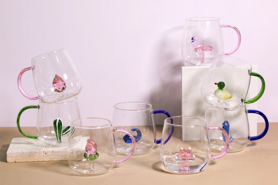 Cups and Mugs with Cartoon Figurines