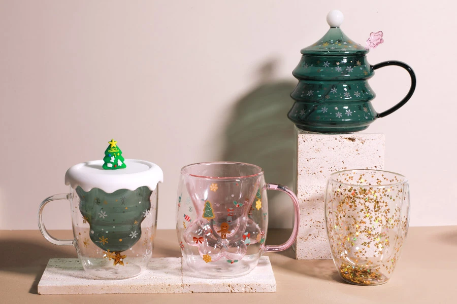 Inspired Shape Double Wall Glass Cup