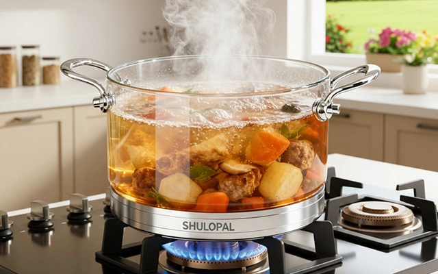 SHULOPAL Hybrid 3-Ply Base Glass Pots with 220C Thermal Shock Resistance