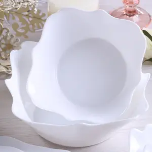 SHULOPAL white cereal bowl baroque 7inch-1-BFW70T