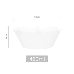 SHULOPAL white cereal bowl baroque 7inch-4-BFW70T