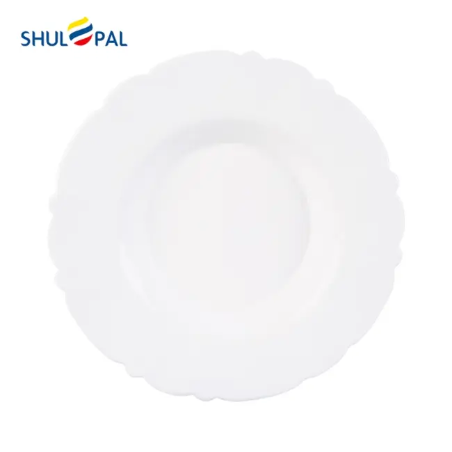 3-GSSP90T-SHULOPAL-opal glass soup plate 9 inch