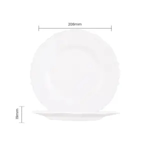 4-GSP80T-SHULOPAL-white opal dessert plate 8 inch