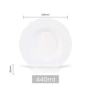 4-GSSP90T-SHULOPAL-opal glass soup plate 9 inch
