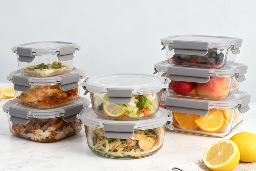 Cool-lock Lid Glass Container
